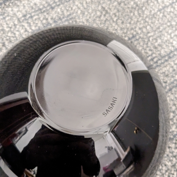 Sasaki Black Amethyst Crystal Geometric Bowl Ward Bennet - Picture 6 of 7